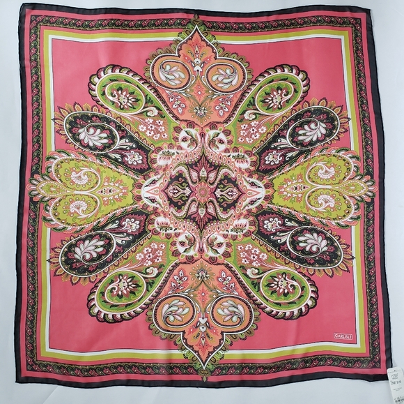 Carlisle Accessories - Carlisle NWT 100% Silk Mandala Scarf 36" x 37"